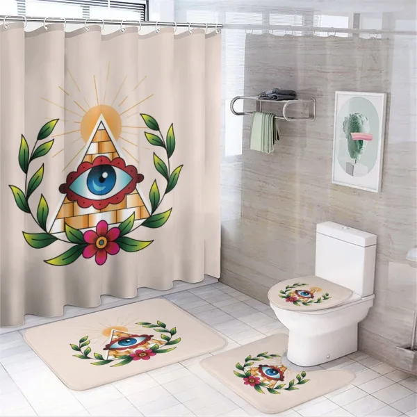 Esoteric Colorful Abstract on a shower curtain