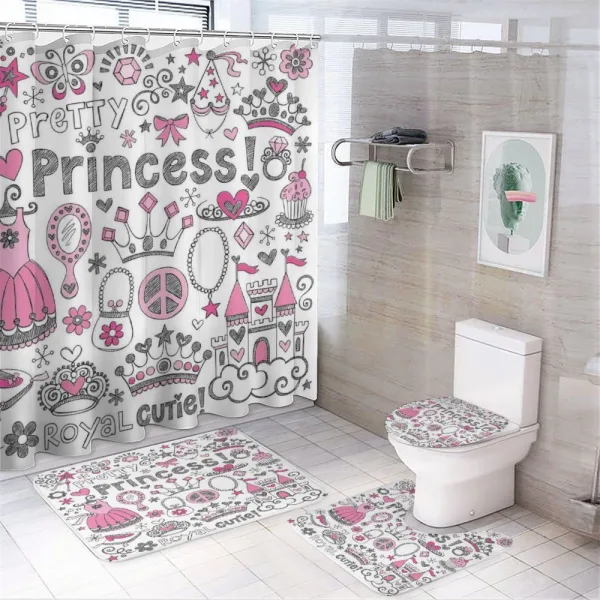 Fairy Tale Princess Tiara on a shower curtain