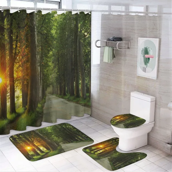 Fresh Morning Scenery on a shower curtain