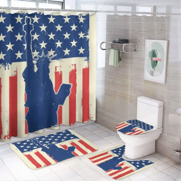 Grunge Flag Design on a shower curtain