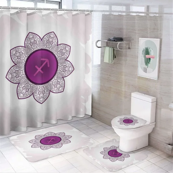 Horoscope Floral on a shower curtain