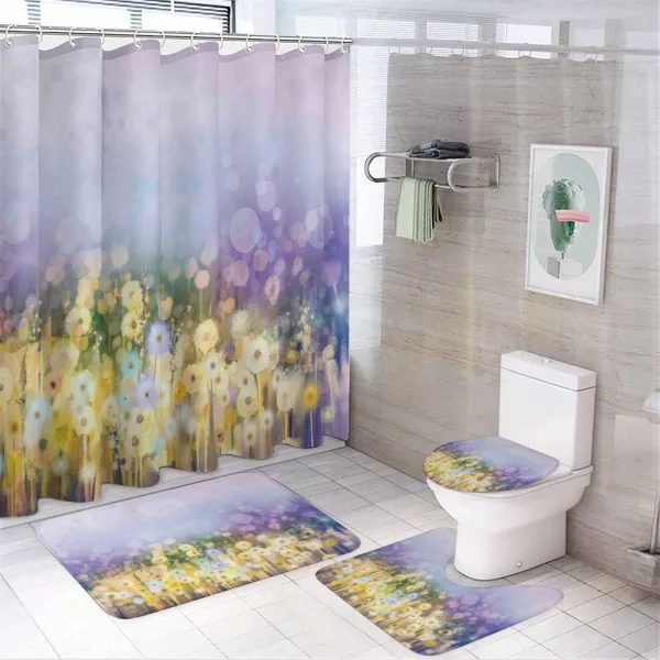 Idyllic Pastoral Flower on a shower curtain
