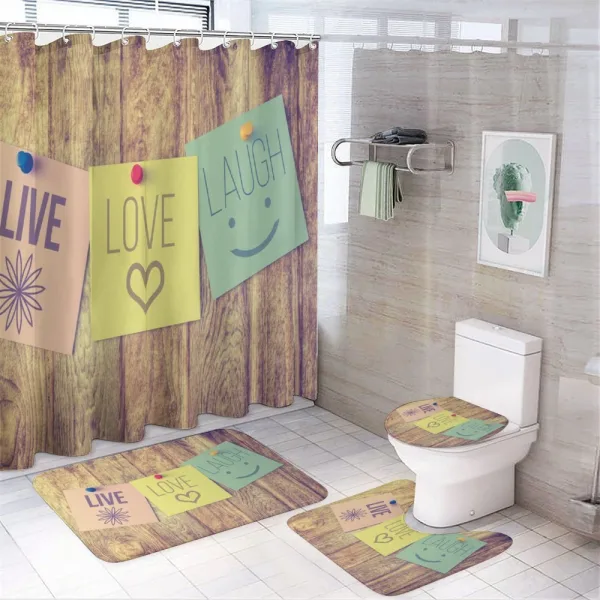 Notes on the Board on a shower curtain