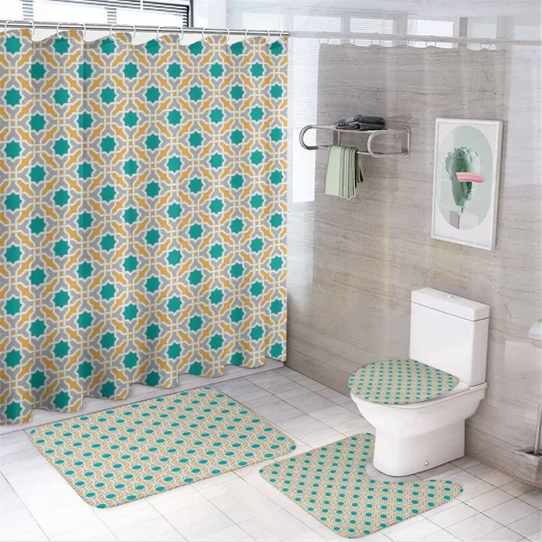 Oriental Eastern Design on a shower curtain