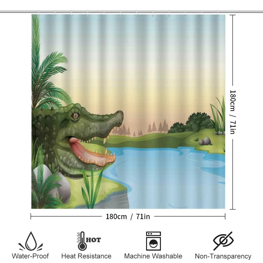 Palms Crocodiles Humor — Detail 2