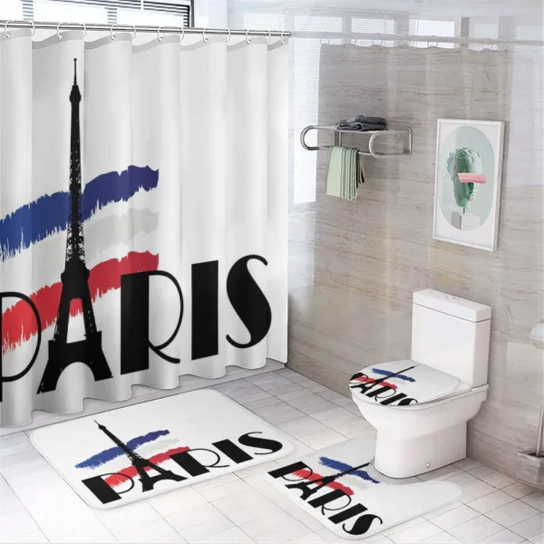 Paris Eiffel Tower Image on a shower curtain