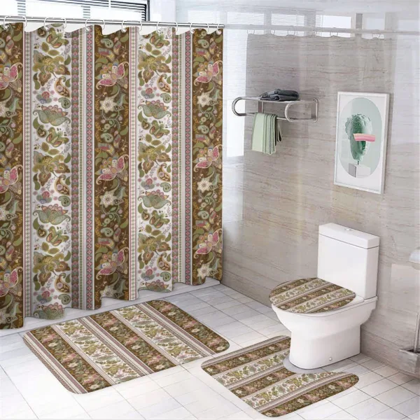 Persian Floral Pattern on a shower curtain