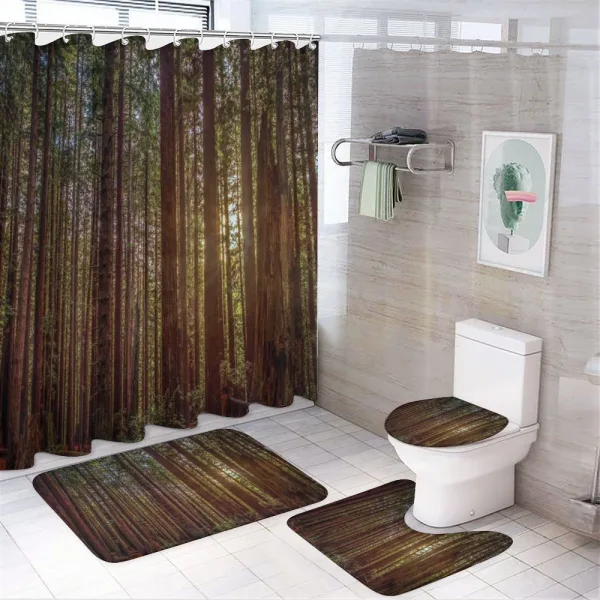 Redwood Forest Park USA on a shower curtain