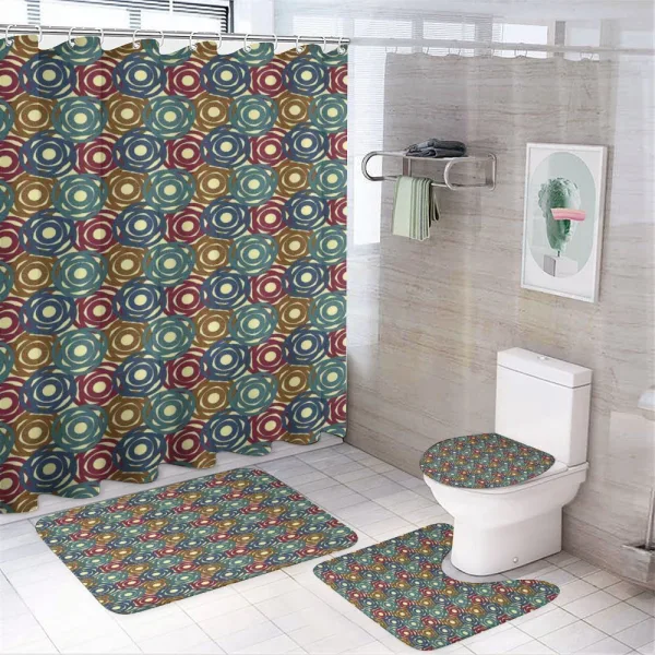South American Motifs on a shower curtain