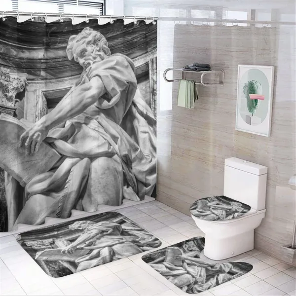 St. Matthew on a shower curtain