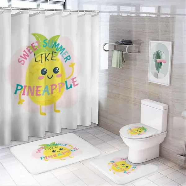 Summer with Eyes on a shower curtain