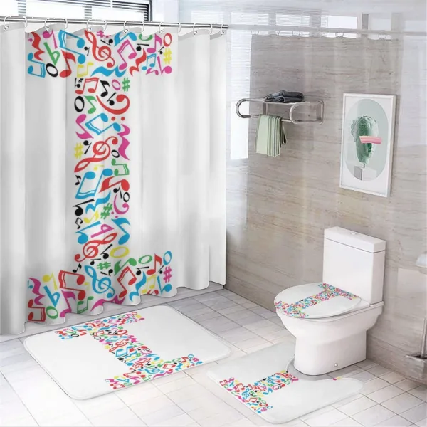 Uppercase Music Style on a shower curtain