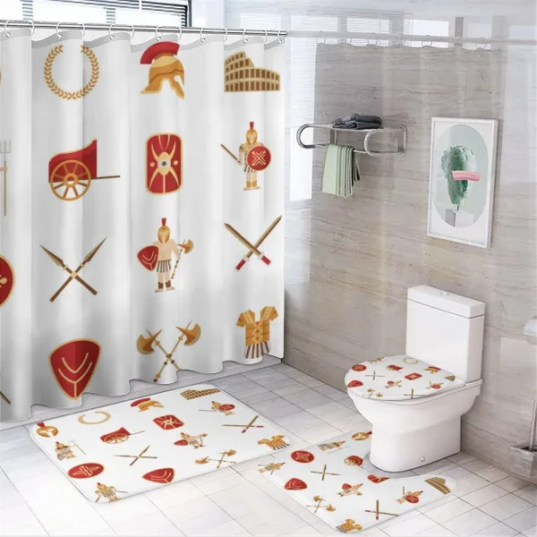 Warriors Set on a shower curtain