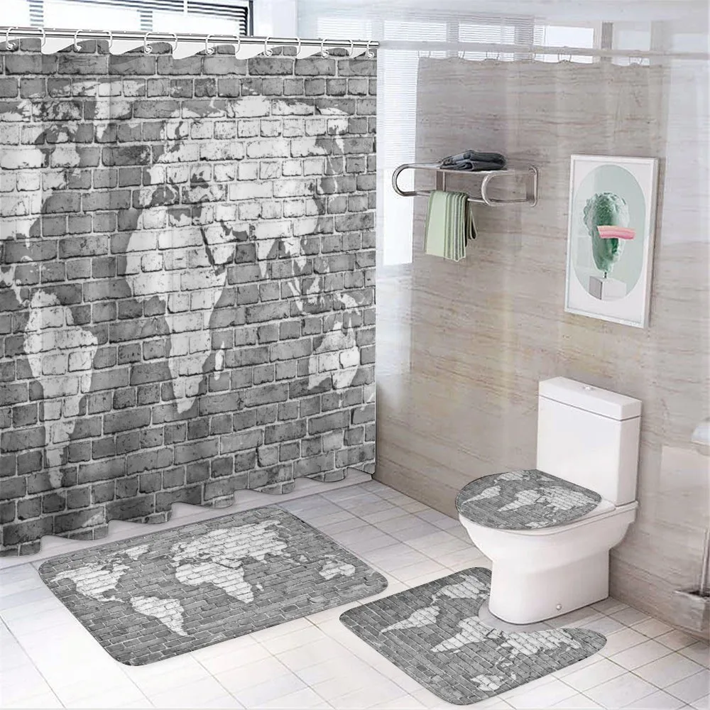 World Map on Old Brick — Your design