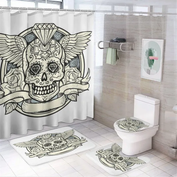Calavera Diamond on a shower curtain