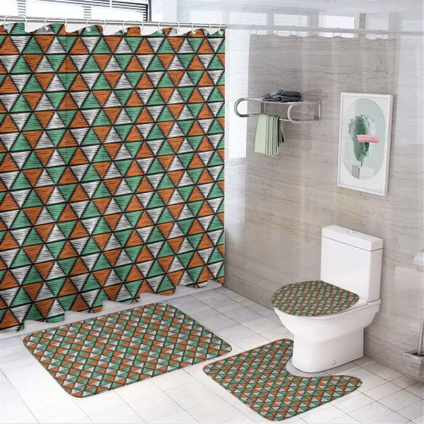 Doodle Style Line Design on a shower curtain