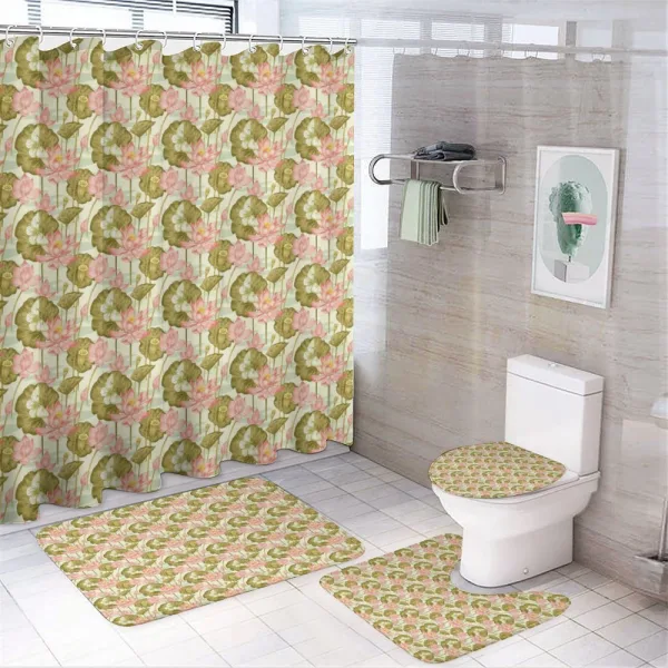 Exotic Foliage Butterfly on a shower curtain