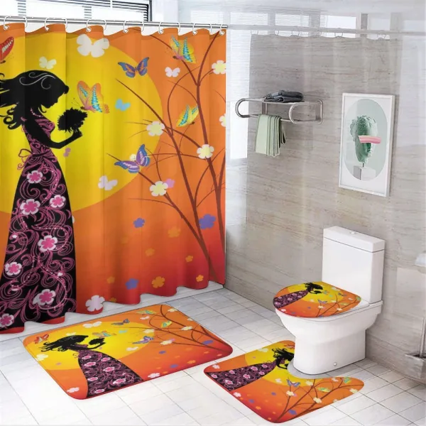 Floral Dress on a shower curtain