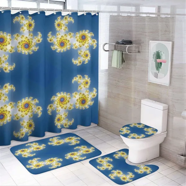 Floral Psychedelic Art on a shower curtain