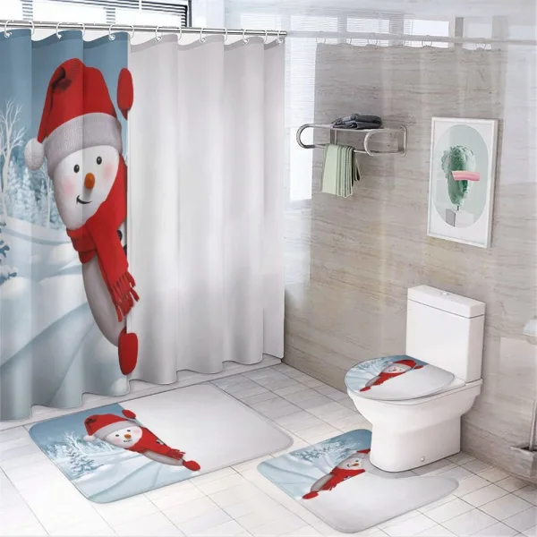 Funny Peaceful Woods on a shower curtain