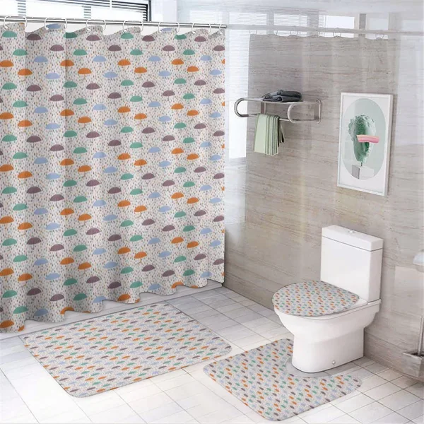 Handle Umbrella on a shower curtain