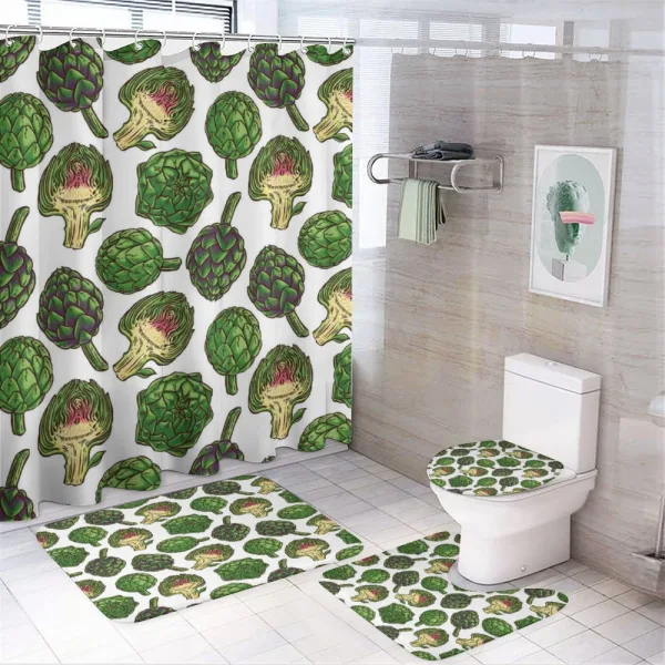 Healthy Foods Natural on a shower curtain