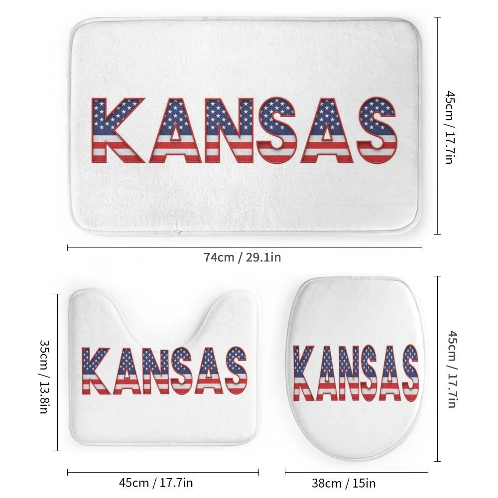 Kansas in Striped Lettering — Detail 1