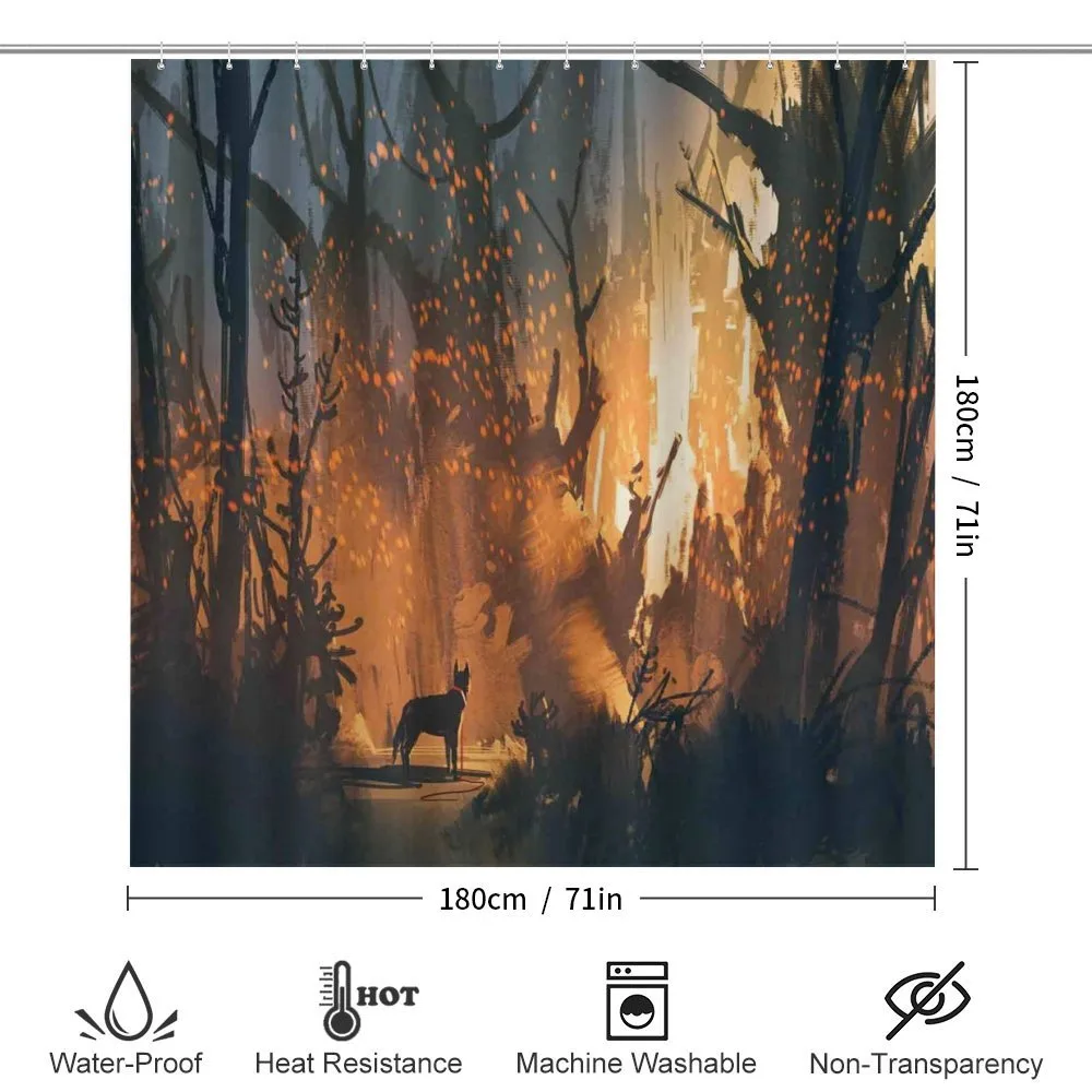 Lost Dog in Forest Art — Detail 2