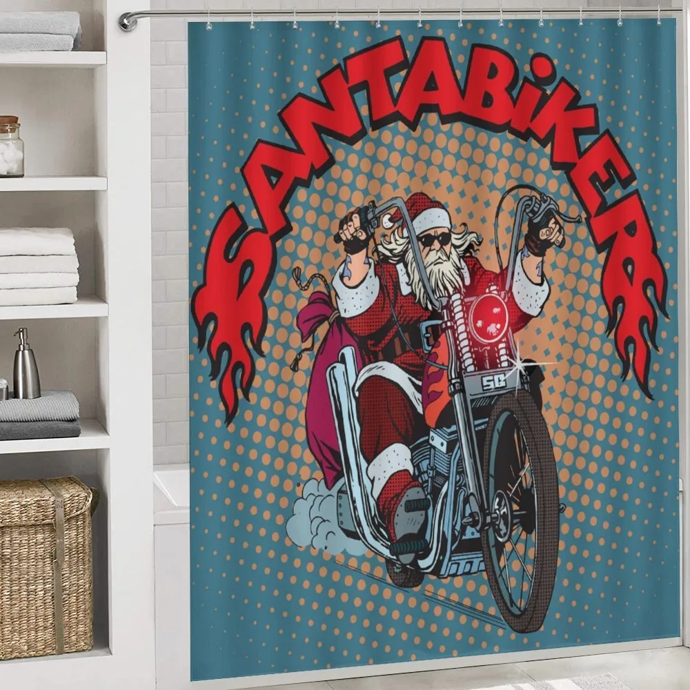 Pop Art Retro Biker Santa — Detail 4