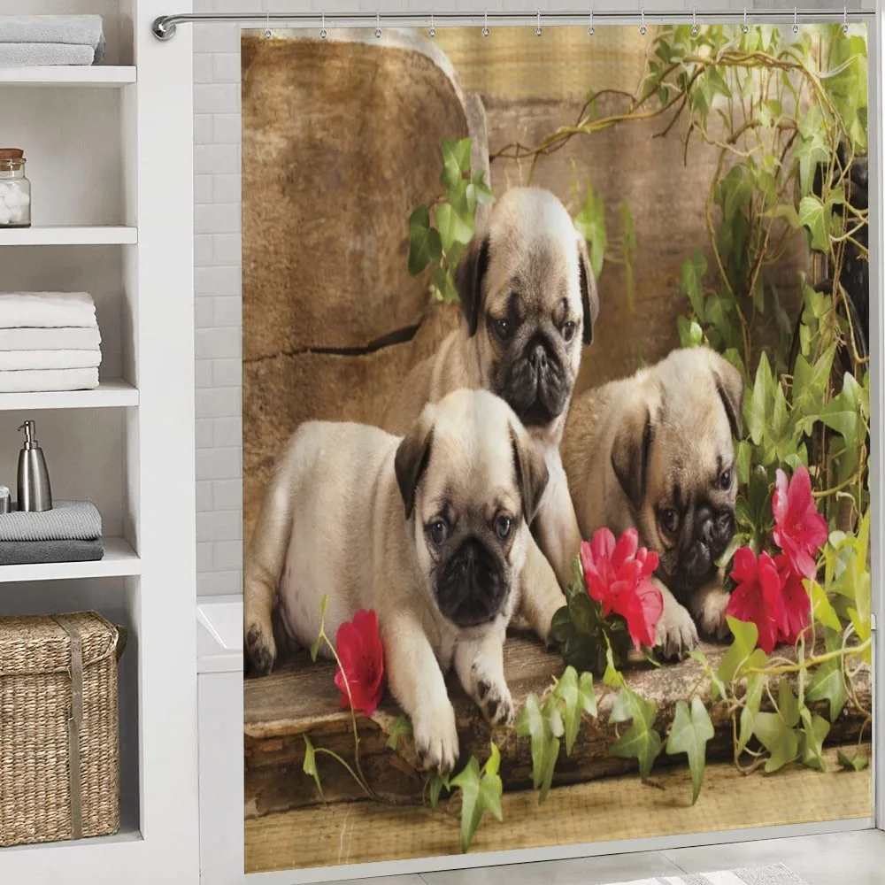Sibling Puppies Flowers — Detail 4