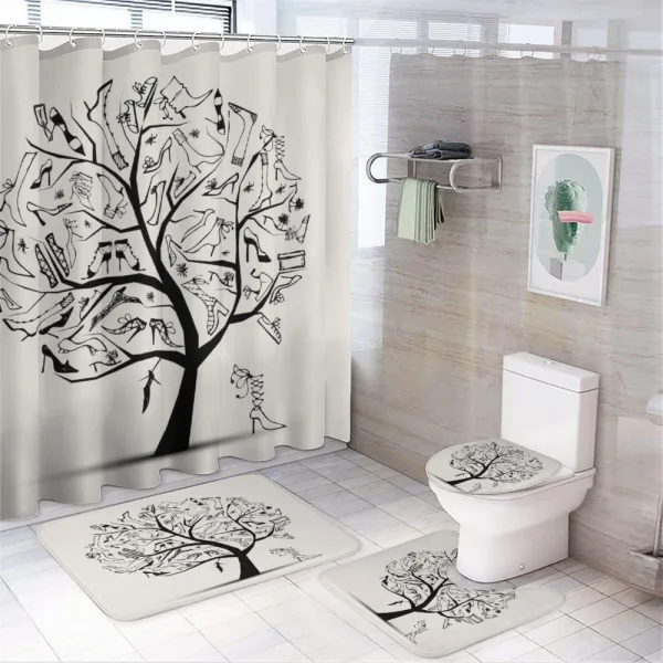Tree of Shoes Fashion on a shower curtain