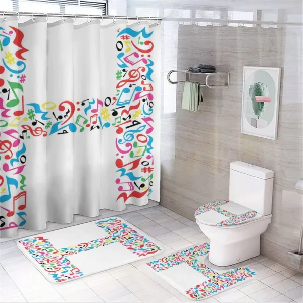 Capital Musical Happy on a shower curtain