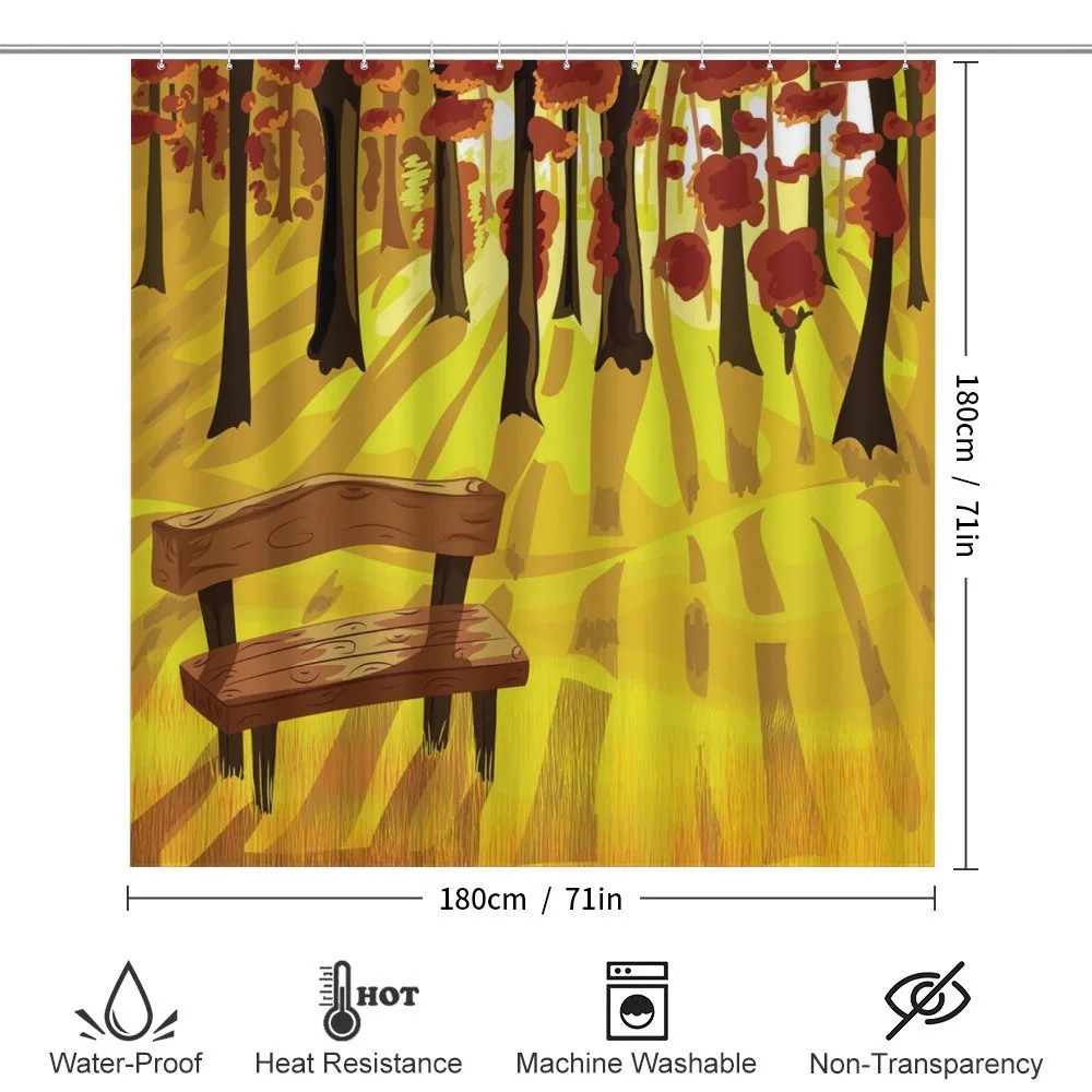 Cartoon Tree and Bench — Detail 2