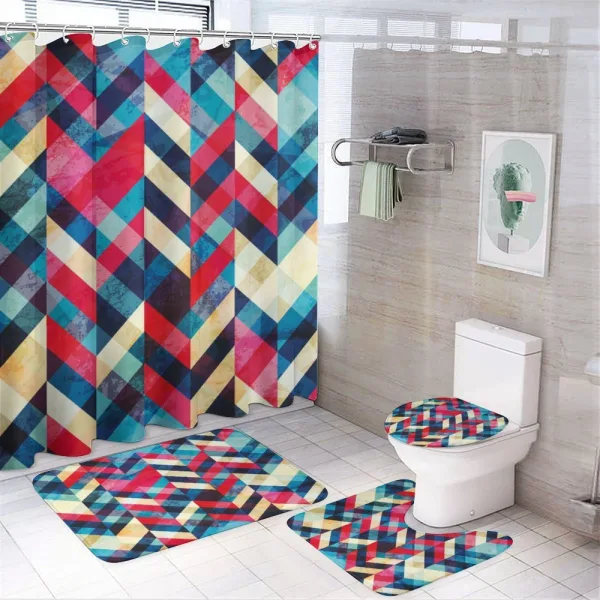 Downward Parallel Lines on a shower curtain