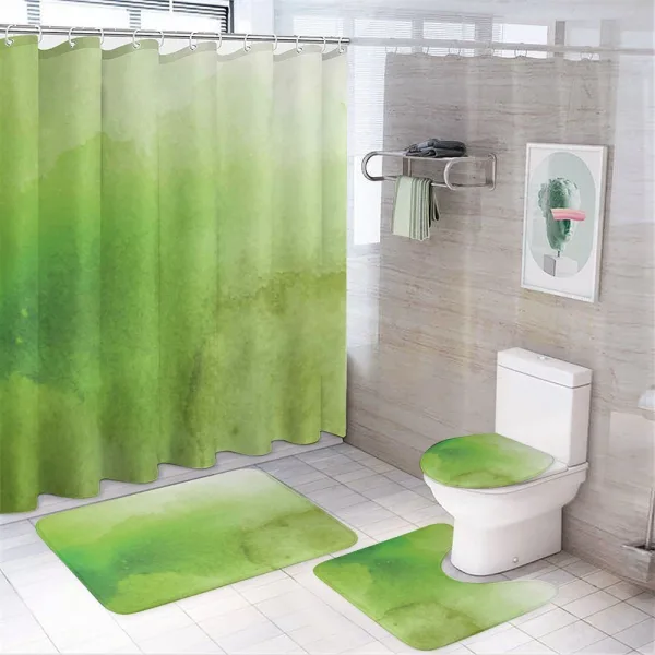 Grunge Watercolor Blurred on a shower curtain