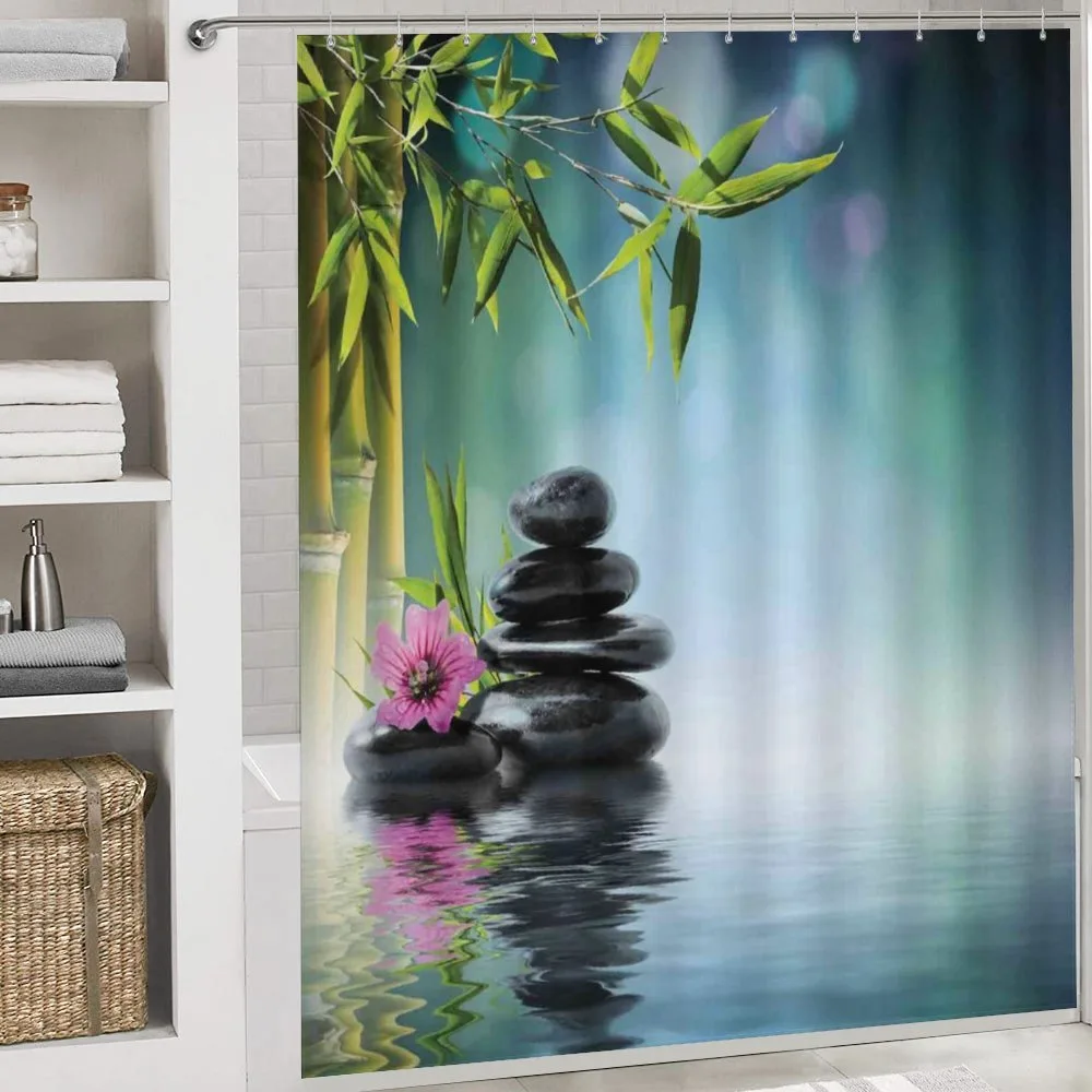 Hibiscus Bamboo on Water — Detail 4