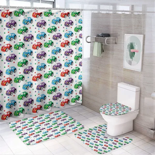 Kids Toys for Play Time on a shower curtain