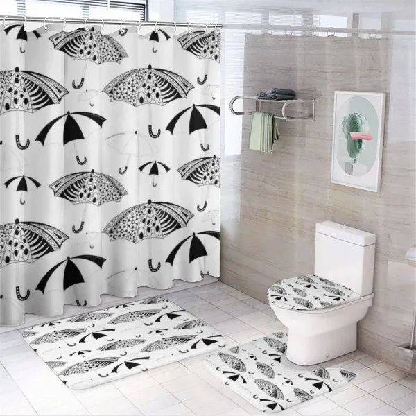 Ornate Umbrellas on a shower curtain