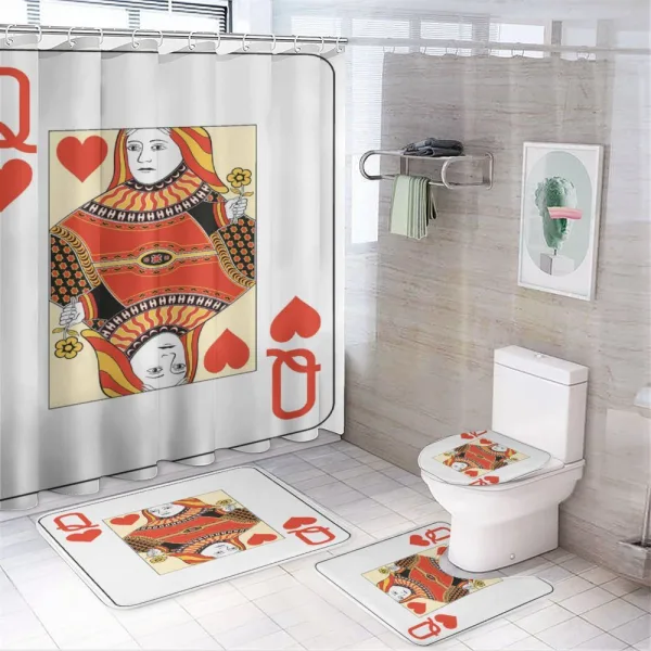 Playing Poker Card Deck on a shower curtain