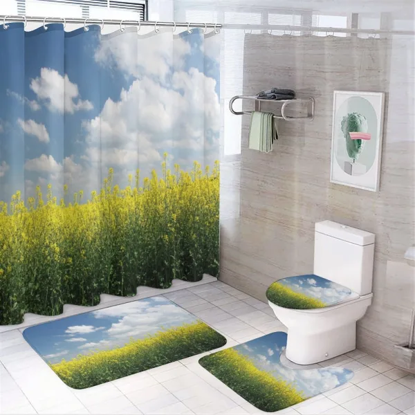 Rapeseed Field Germany on a shower curtain
