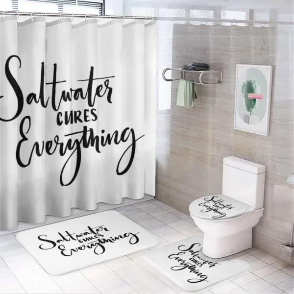 Saltwater Cures Everything on a shower curtain