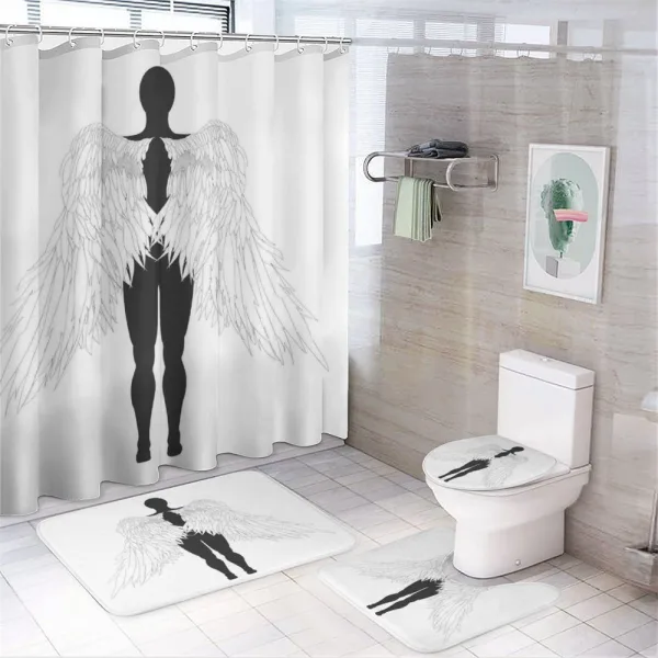 Silhouette Art on a shower curtain