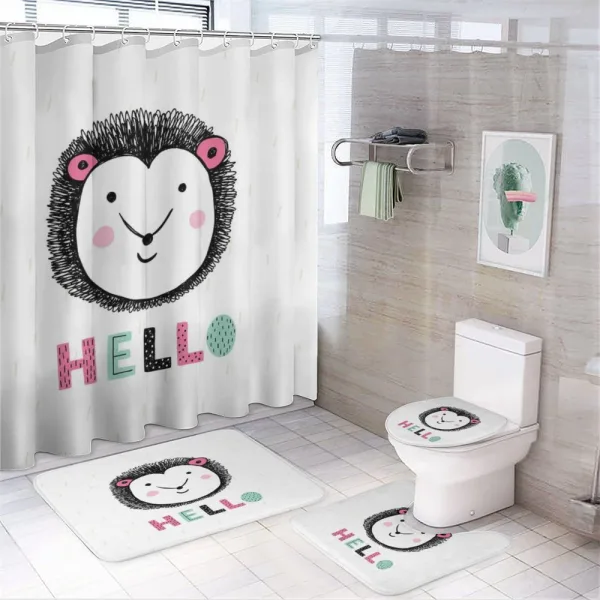 Sketched Animal on a shower curtain