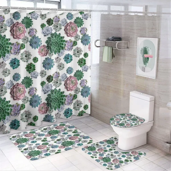 Succulent Plants Garden on a shower curtain