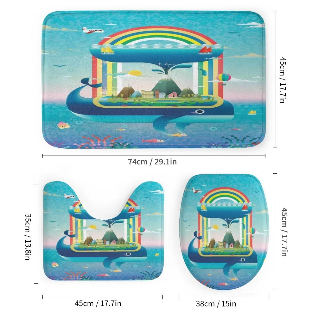 Whale Rainbow Ocean Art — Detail 1