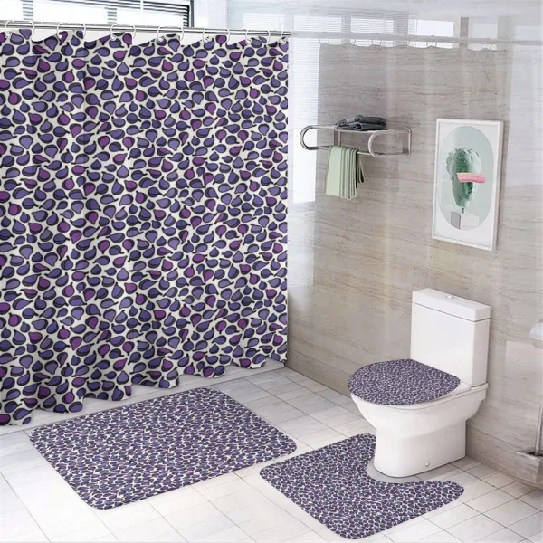 Abstract Figs Purple Tone on a shower curtain