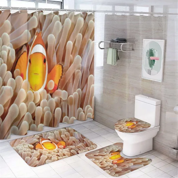 Bali Indonesia Fishes on a shower curtain