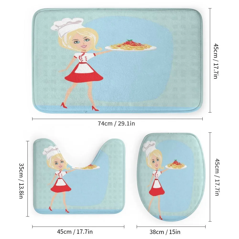 Blonde Chef with Spaghetti — Detail 1