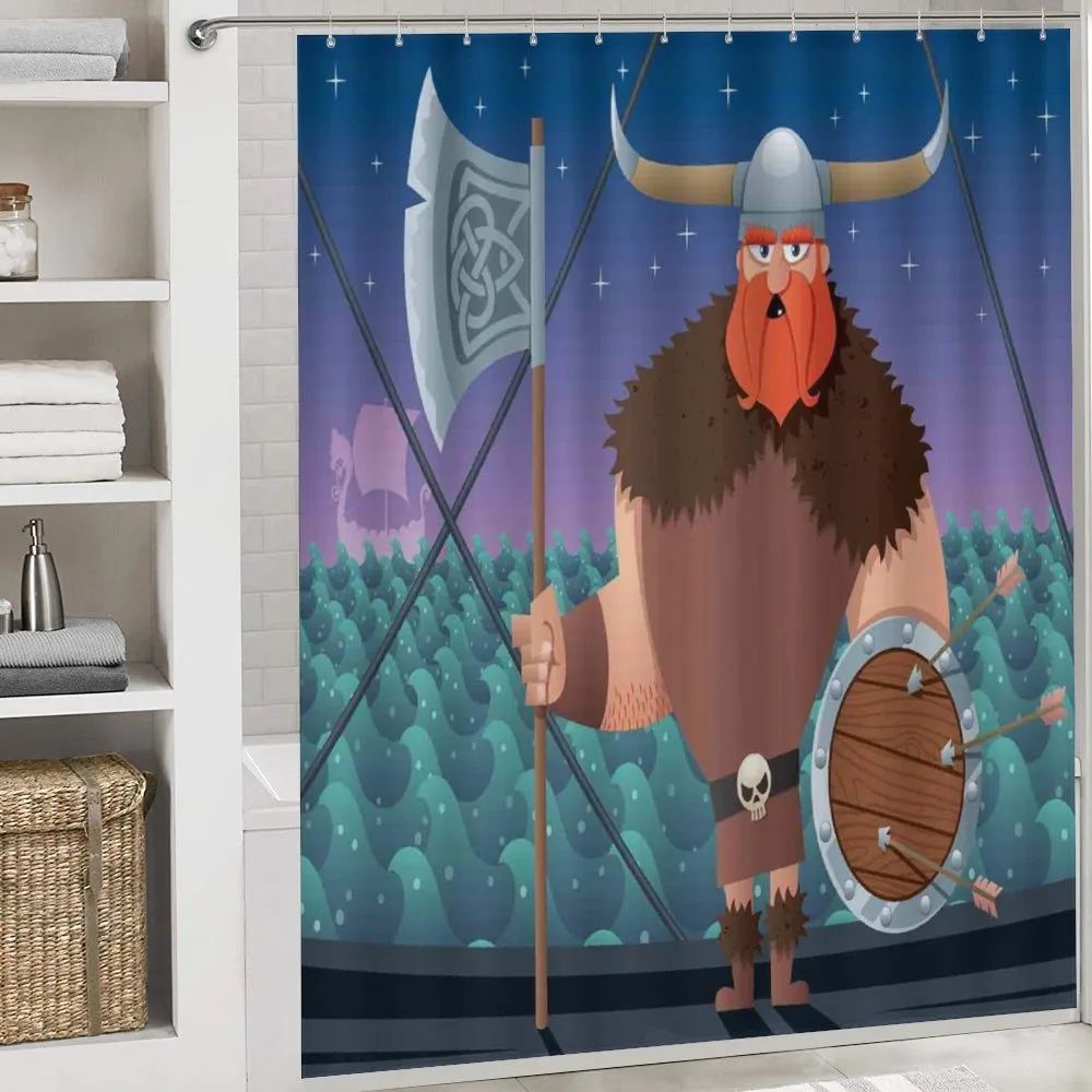 Cartoon Viking on Ship — Detail 4