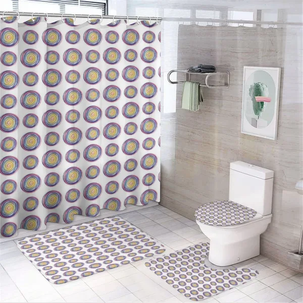 Circles in Whirlpool Art on a shower curtain